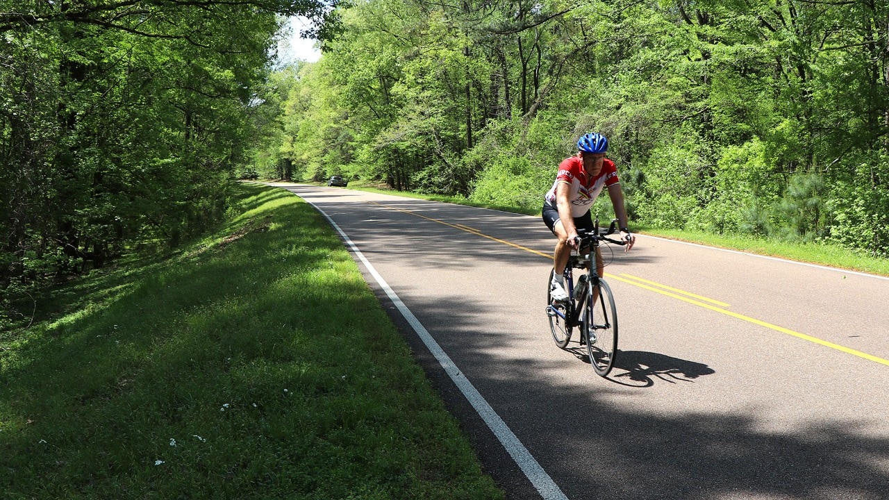 Cyclists come from all over America to ride the Natchez Trace Parkway.