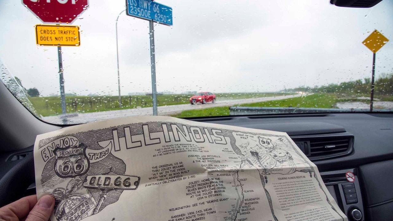 Jerry McClanahan and Jim Ross' Route 66 maps are a fun way to navigate the road.