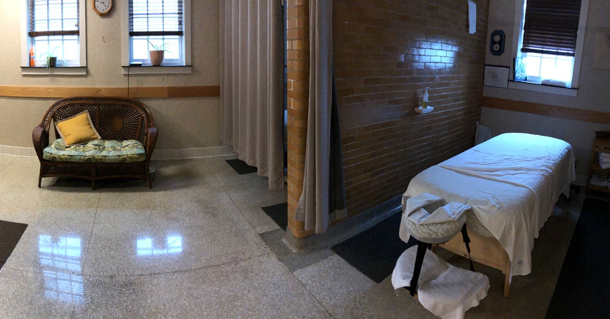 The massage area at Berkeley Springs State Park Bathhouse.