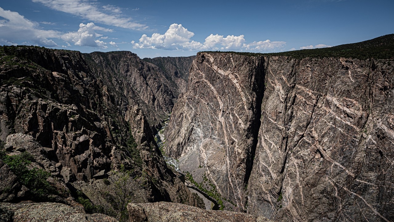 From river to rim, the Painted Wall stands 2,250 feet, the highest cliff in Colorado. 