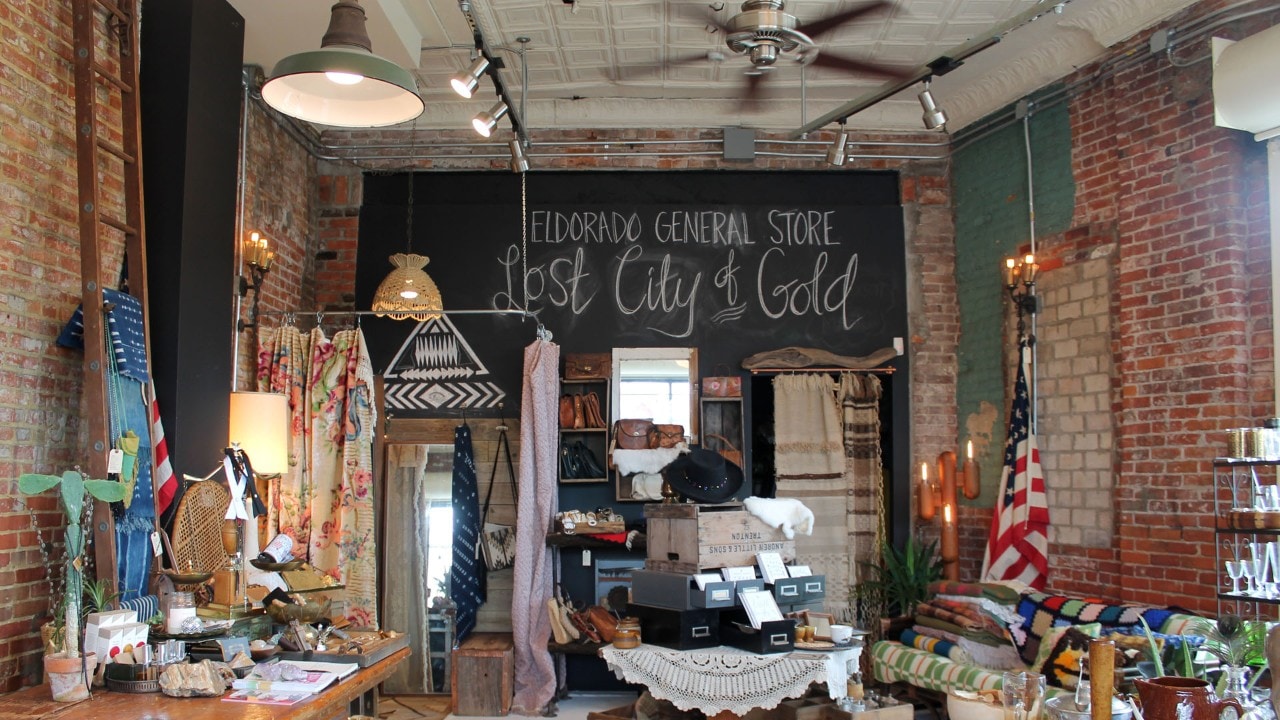 Eldorado General Store stocks vintage clothes, local jewelry, and more.