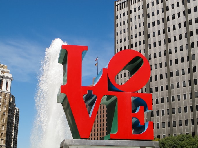 The Love Sculpture in Philadelphia